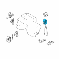 OEM Nissan Quest Engine Mounting Insulator, Rear Diagram - 11320-5Z000