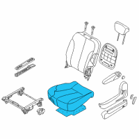 OEM 2014 Kia Sedona Cushion Assembly-Rear 2ND Diagram - 891004D113AGW