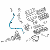 OEM GMC Sierra 2500 HD Tube Asm-Oil Level Indicator Diagram - 12634511