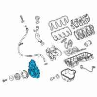 OEM 2015 Chevrolet Express 3500 Front Cover Diagram - 12624280