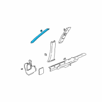 OEM 2000 Saturn LW2 Molding Asm, Windshield Side Garnish *Light Oak Diagram - 22699663