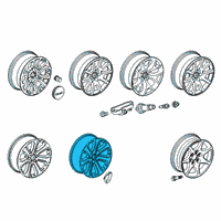 OEM 2020 GMC Yukon Wheel, Alloy Diagram - 84340647