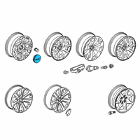 OEM 2018 GMC Yukon XL Hub Cap ASSEMBLY *Bright Aluminum Diagram - 20941999