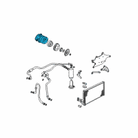 OEM 2002 Chevrolet S10 Air Conditioner Compressor And Component Kit Diagram - 89018955