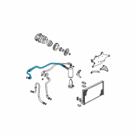 OEM GMC Sonoma Hose Asm-A/C Evap & Accumulator Diagram - 15715167