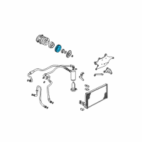 OEM Oldsmobile Cutlass Supreme Pulley, A/C Compressor Diagram - 6580047