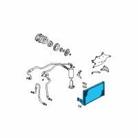 OEM 1999 Oldsmobile Bravada Condenser, A/C Diagram - 52474647