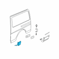 OEM 2001 GMC Savana 3500 Molding Asm, Quarter Panel Lower Front *Pewter Metal Diagram - 15072504