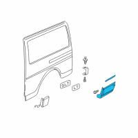 OEM 2001 GMC Savana 3500 Door Moldings Diagram - 15072514