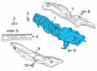 OEM 2022 Lexus NX450h+ Manifold, Exhaust Diagram - 17141-25021