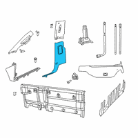 OEM 2020 Ram 3500 B Pillar Lower Trim Diagram - 1DX52TX7AC