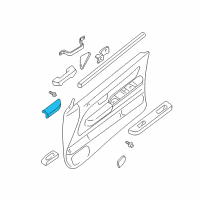 OEM 1998 Nissan Frontier Front Door Armrest, Left Diagram - 80941-3S501