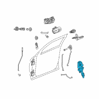 OEM 2010 Dodge Challenger Front Door Latch Diagram - 4589603AE