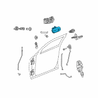 OEM 2013 Dodge Challenger Handle-Front Door Exterior Diagram - 1MZ84GW7AF