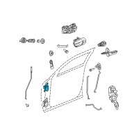 OEM 2008 Dodge Challenger Front Door Upper Hinge Left Diagram - 68024107AF