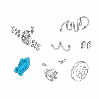 OEM Infiniti Q60 Brake Dust Shield Diagram - 41161JL00B