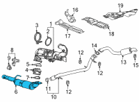 OEM 2022 Chevrolet Tahoe Converter & Pipe Diagram - 84749006