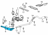 OEM 2021 Cadillac Escalade ESV Converter & Pipe Diagram - 84749006