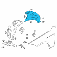 OEM 2017 BMW 440i Cover, Wheel Arch, Rear Section, Front Left Diagram - 51-71-7-260-703