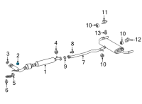 OEM 2019 Toyota RAV4 Front Pipe Nut Diagram - 90177-10005