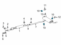 OEM 2022 Lexus NX450h+ SUPPORT, EXHAUST PIP Diagram - 17565-25010