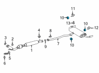 OEM Lexus NX250 SUPPORT, EXHAUST PIP Diagram - 17565-25010