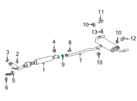 OEM 2022 Lexus NX250 Exhaust Flange Gasket Diagram - 1745125040