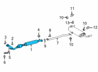 OEM Lexus NX250 PIPE ASSY, EXHAUST Diagram - 17410-25370