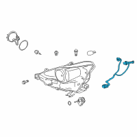 OEM 2014 Lexus IS250 Cord, Headlamp, RH Diagram - 81125-53720