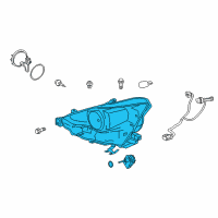 OEM 2015 Lexus IS350 Headlamp Unit With Gas, Left Diagram - 81185-53721