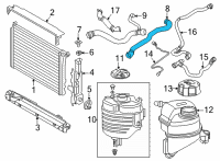 OEM 2022 BMW 330e xDrive HOSE, RADIATOR Diagram - 17-12-8-654-834