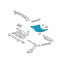 OEM Toyota Camry Rear Floor Pan Diagram - 58311-33070