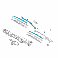 OEM 2001 BMW M5 WIPER ARM LEFT Diagram - 61-61-9-449-965