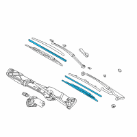 OEM BMW M5 Wiper Blade Set Diagram - 61-61-9-070-579