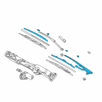OEM 2001 BMW M5 WIPER ARM RIGHT Diagram - 61-61-9-449-966