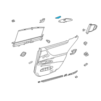 OEM Lexus ES250 Cover, RR Door ARMRE Diagram - 74261-33080-C0