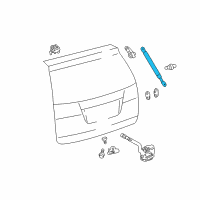 OEM 2016 Toyota Sienna Support Cylinder Diagram - 68950-08012