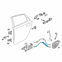 OEM 2022 Honda Accord Cable, Rear Inside Handle Diagram - 72631-TVA-A01