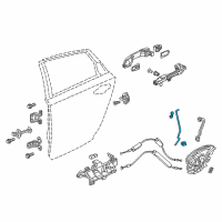 OEM 2022 Honda Accord Rod Set, R. RR. Door Latch Diagram - 72613-TVA-305