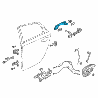 OEM Honda Insight Handle, Driver Side (Crystal Black Pearl) Diagram - 72181-TVA-A91ZH