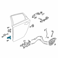 OEM 2019 Honda Civic Hinge, Left Rear Door Lower Diagram - 67960-T2F-A01ZZ