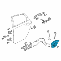 OEM Acura RDX Latch Assembly, Right Rear Door Power Diagram - 72610-TVA-A01