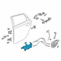 OEM 2019 Honda Accord Handle Assembly, Passenger Side Inside (Deep Black) Diagram - 72620-TVA-A11ZA
