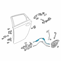 OEM 2022 Honda Accord Cable, Rear Door Lock Diagram - 72633-TVA-A01