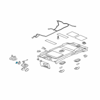 OEM 2002 Pontiac Aztek Roof Lamp Bulb Diagram - 9436750