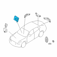 OEM Infiniti M37 Keyless Entry Receiver Control Module Diagram - 28595-1MF1A