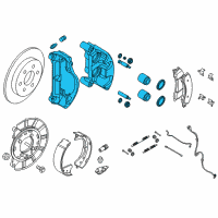 OEM 2019 Nissan Titan XD Caliper Assy-Rear RH, W/O Pad & Shim Diagram - 44001-1PA1C