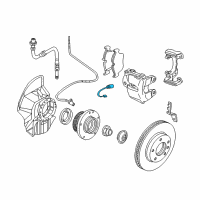 OEM 2005 BMW Z4 Brake Pad Sensor, Front Diagram - 34-35-1-164-371