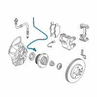 OEM 2004 BMW 325xi Pulse Generator, Abs Front Left Diagram - 34-52-6-792-897