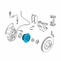 OEM BMW Wheel Hub With Bearing, Front Diagram - 31-22-2-229-501